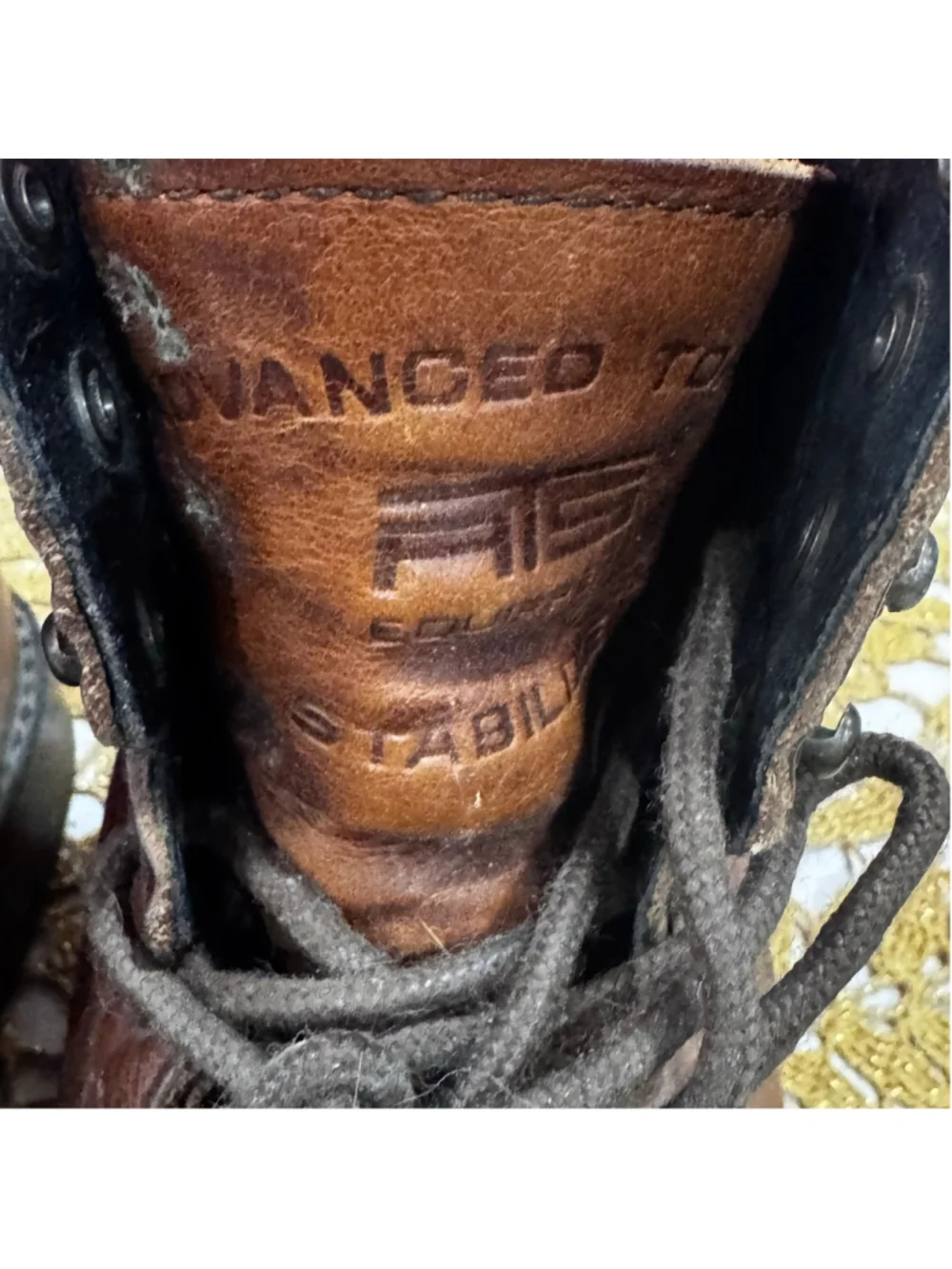 Ariat Leather Lace-Up Work Boots Brown Men's 8 Women's 10